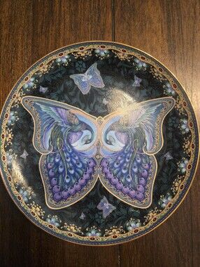 The Bradford Exchange Purple and Blue Butterfly Decorative Plate